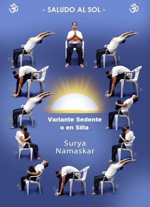 partido Democrático Ordenador portátil jaula Yo Practico Yoga: Cómo hacer el Saludo al Sol en Silla - Surya Namaskar