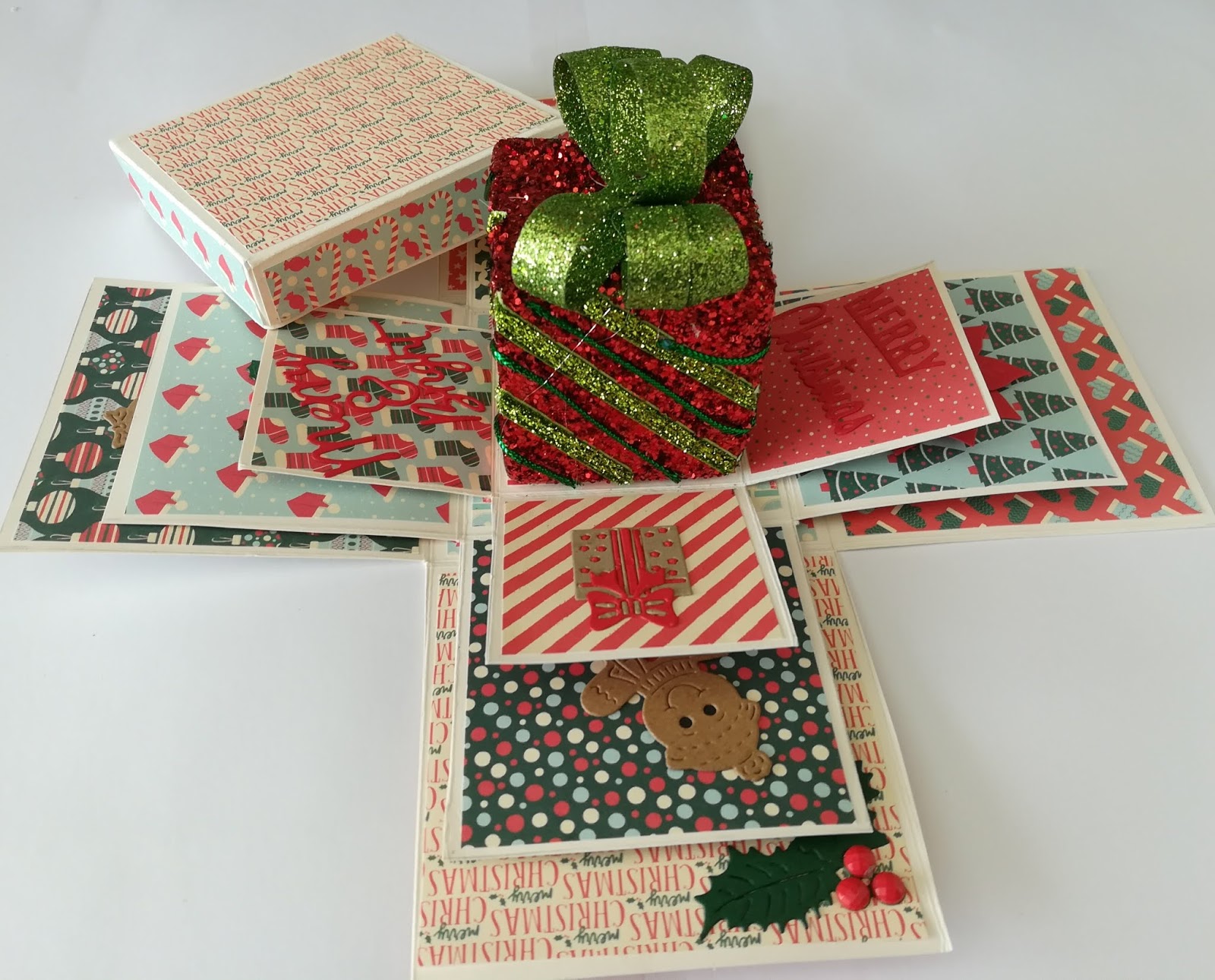 Cards made by Beckie Christmas Exploding Box