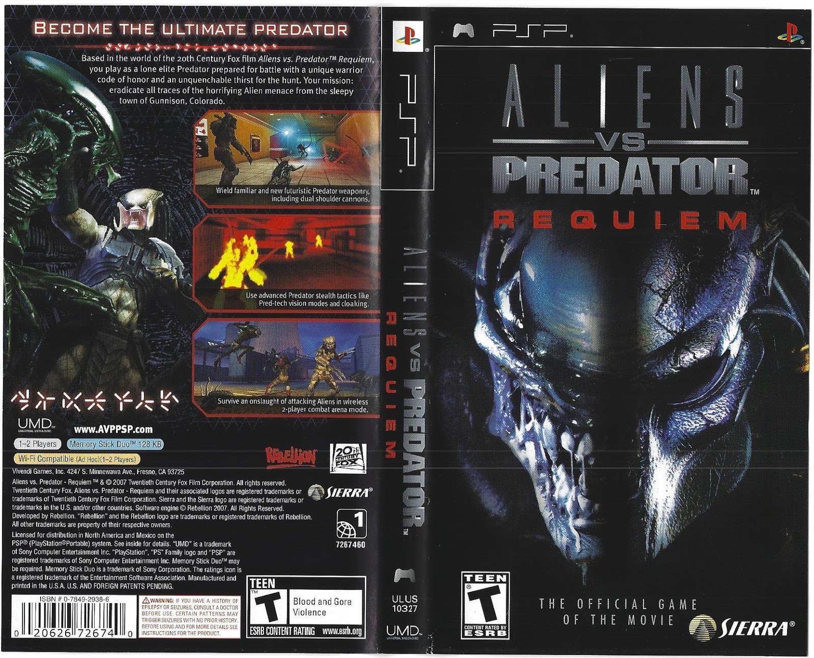 Aliens vs. Predator - Requiem (USA) ISO < PSP ISOs