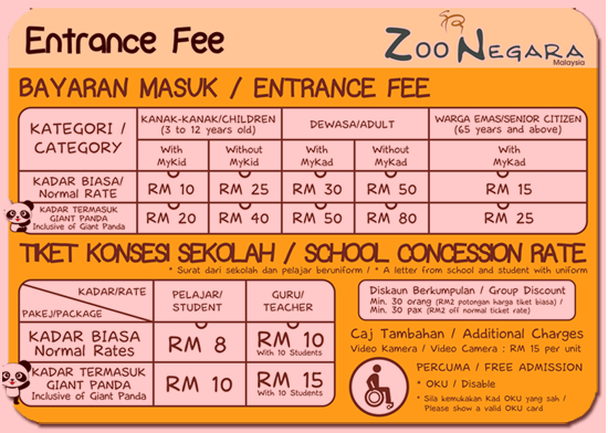 Ticket price 2022 zoo negara blog.dabchy.com x