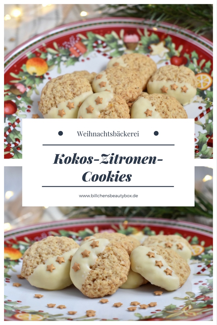 Weihnachtsbäckerei - Rezept für Kokos-Zitronen-Cookies 