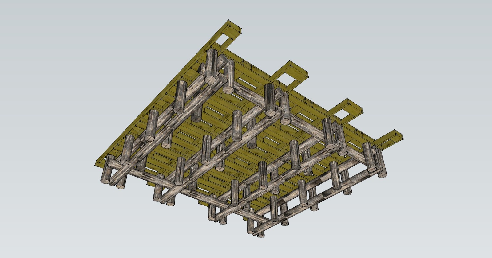 Pallets Designs Pallet Cabin Large Foundations