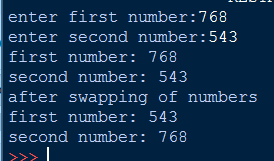 Simple Python Scripts: swapping of two numbers