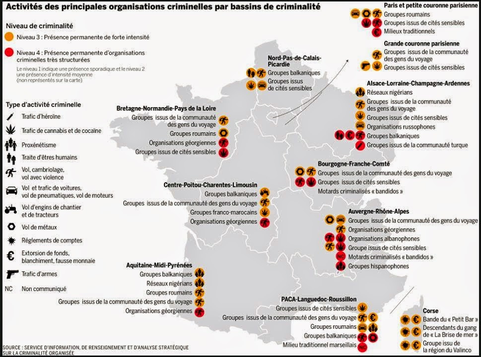 carte de France de l'insécurité