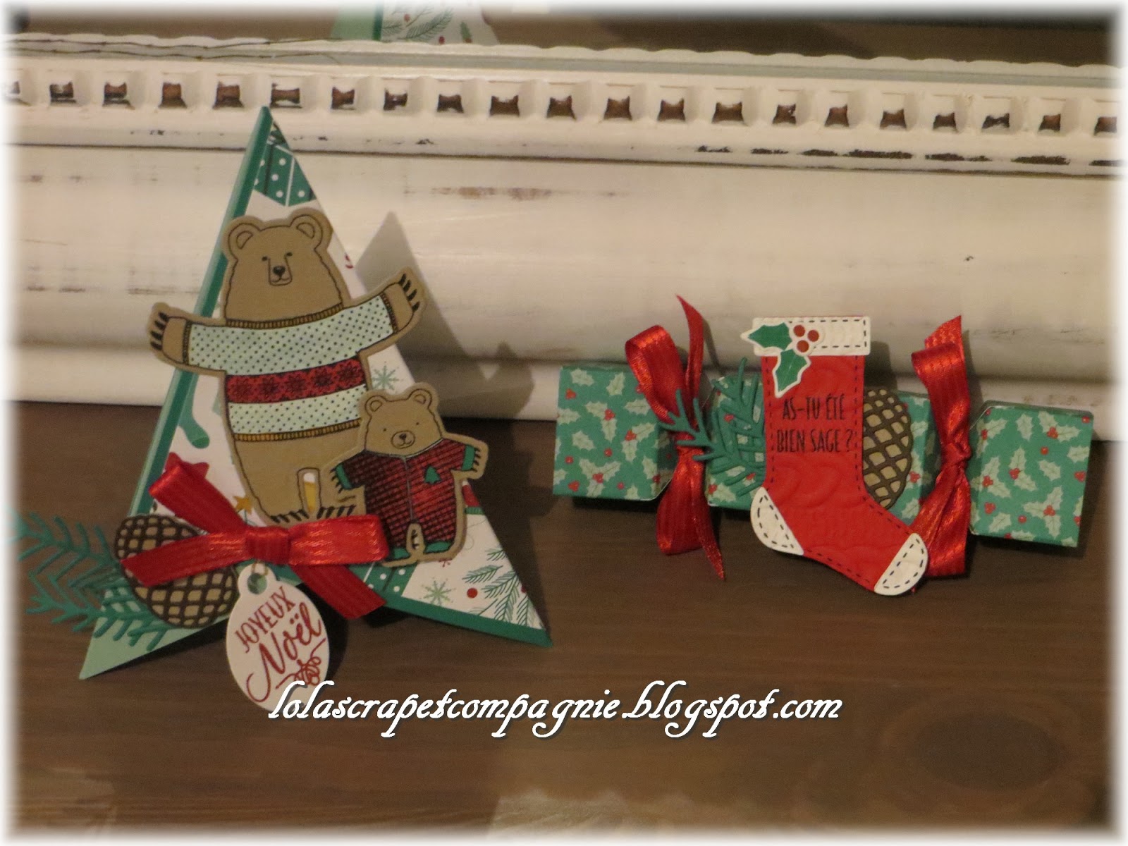Lolascrap et compagnie: Carte pyramide de Noël et sa papillote