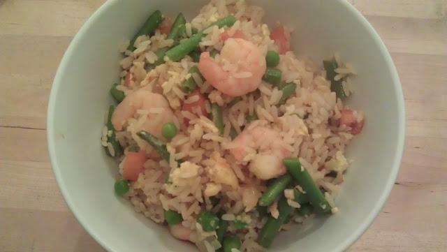Gingey Bites Egg fried rice with prawns