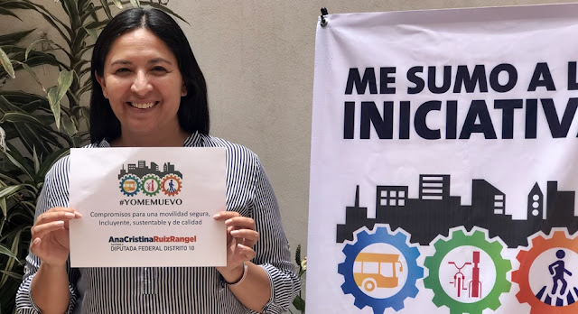 Por movilidad sustentable, Ana Cristina Ruiz se suma a iniciativa #YoMeMuevo