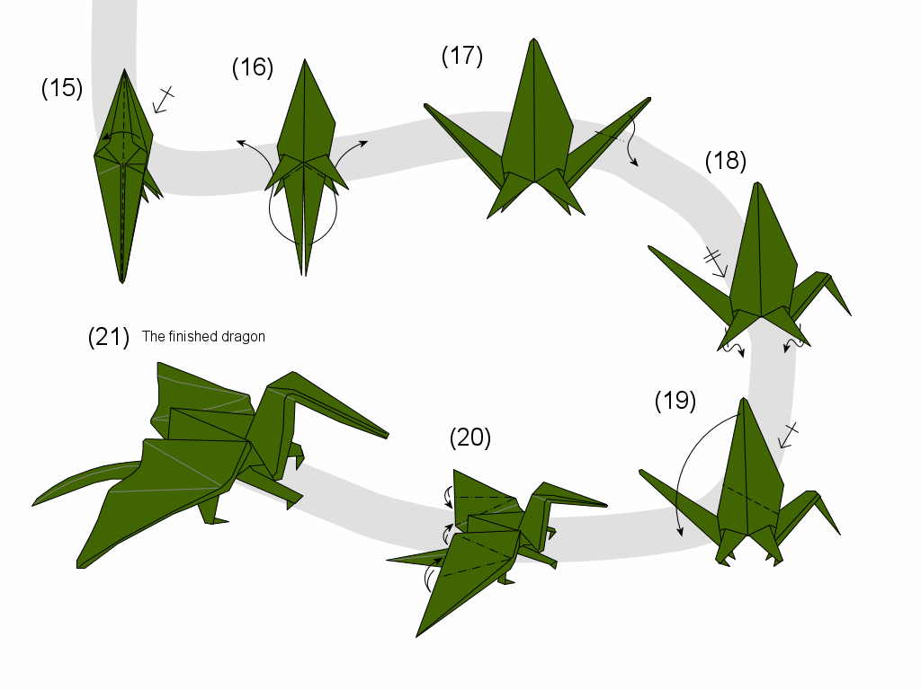 Origami Instruction Dragon Origami web wanderers