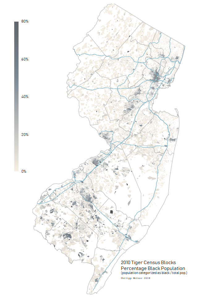 NJ Geospatial Data Mapping 2010 Census Demographic Data Block Level
