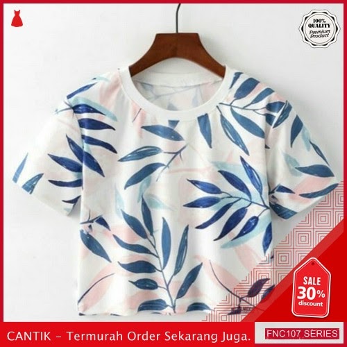 FNC107L38 Leaf Crop Tee Spandek Wanita BMGShop To Serba 40 Ribuan