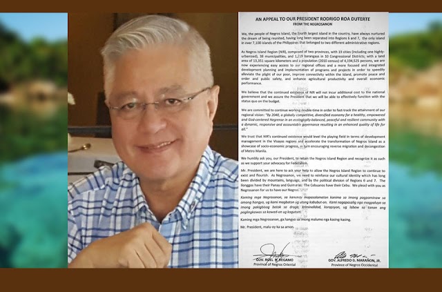 Former DILG Sec. Rafael Alunan III Supports Call To Save Negros Island Region