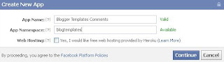 creating facebook comments application for blogger