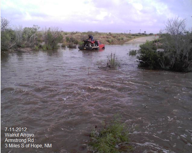 More Photos Of Arroyo Flooding In Carlsbad, NM.