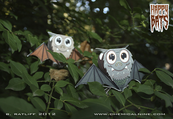 Happy Bats Paper Toy
