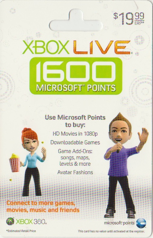 Collectomania Game Cards XBox Points