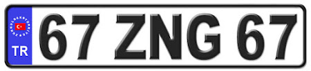 Zonguldak il isminin kısaltma harflerinden oluşan 67 ZNG 67 kodlu Zonguldak plaka örneği