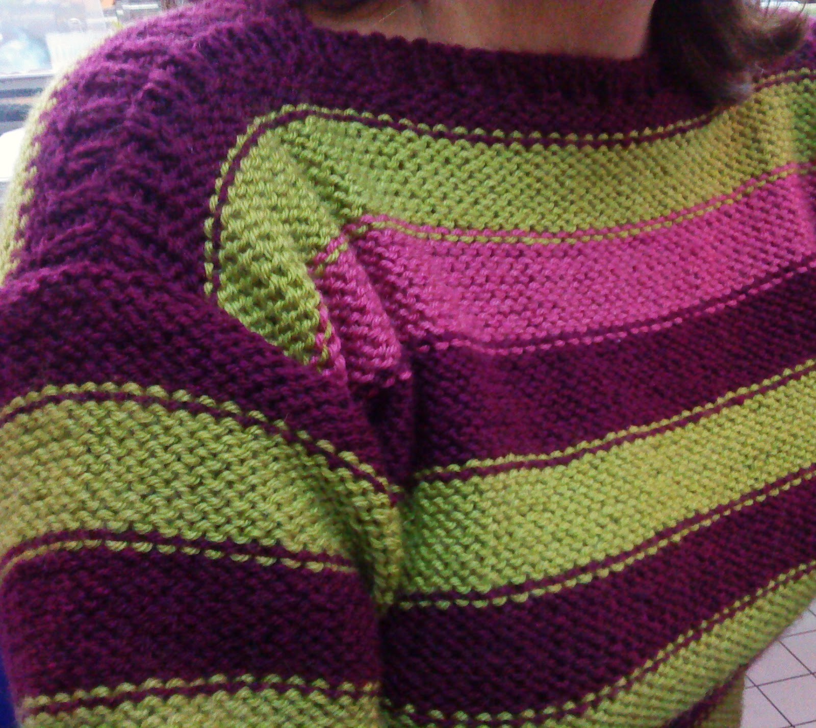 Revista de Tricot on line - TRICOT ÀS RISCAS: Camisola de riscas