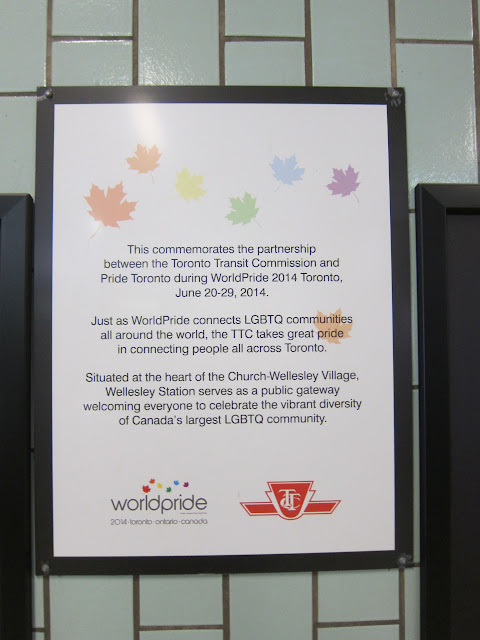 Commemorative plaque at the TTC's Wellesley subway station.