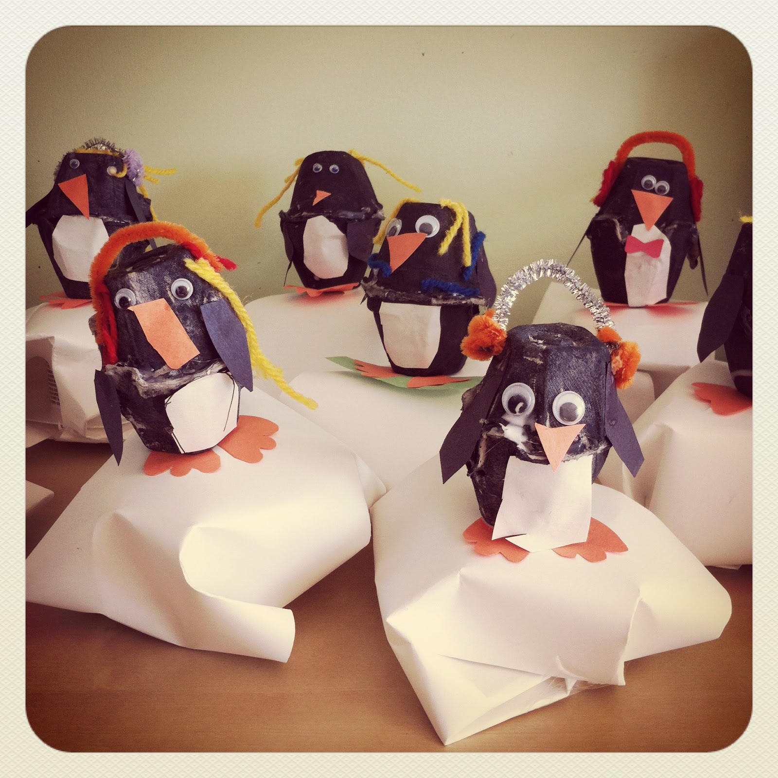 Egg Carton Penguins! Gettin' Crafty with Natalie