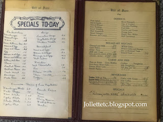 Valley Diner 1940s menu spread Toms Brook VA https://jollettetc.blogspot.com