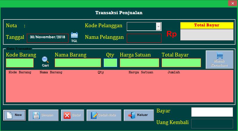 Aplikasi Toko Penjualan Gratis Menggunakan Excel Berbagi Informasi