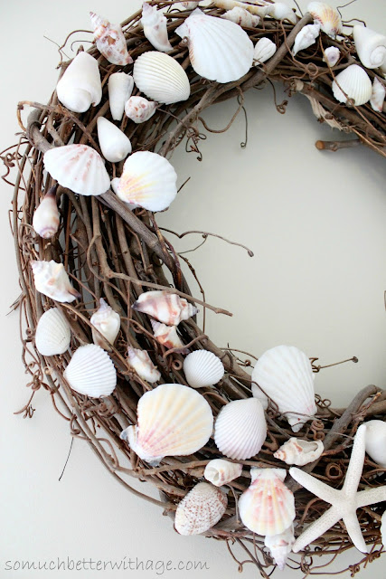 Shell wreath www.somuchbetterwithage.com Shell wreath www.somuchbetterwithage.com
