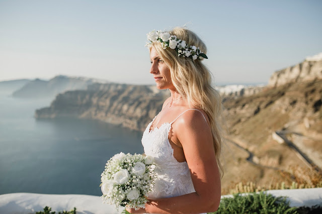 Boho wedding in Santorini