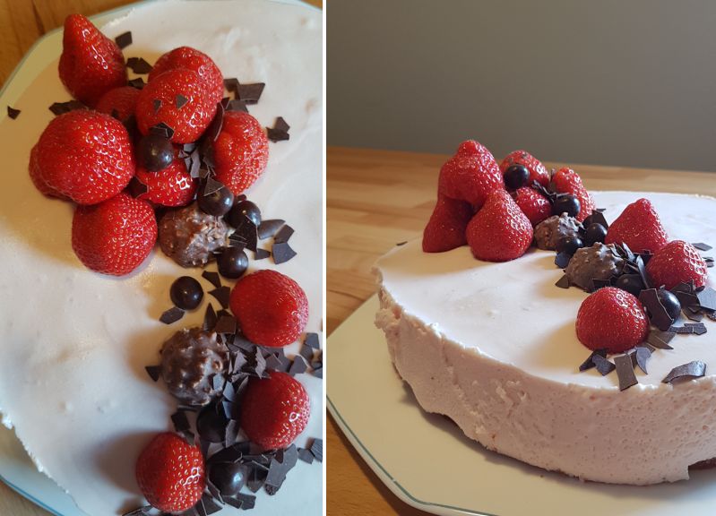 Geburtstagstorte: Erdbeer-Joghurt-Torte