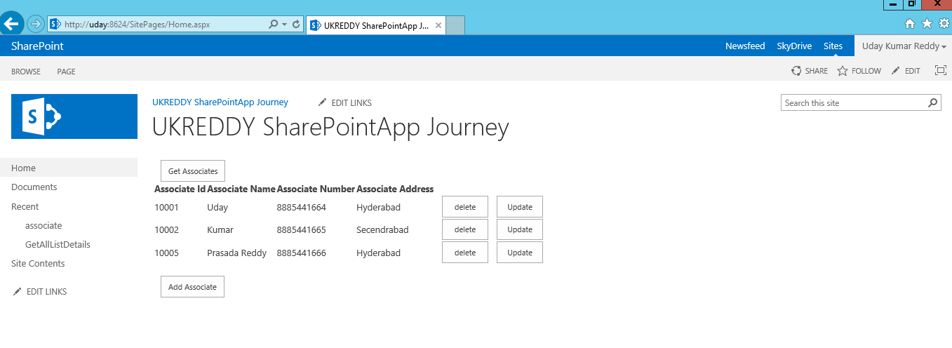 Sharepoint: Basic list CRUD operations using REST API in SharePoint 2013