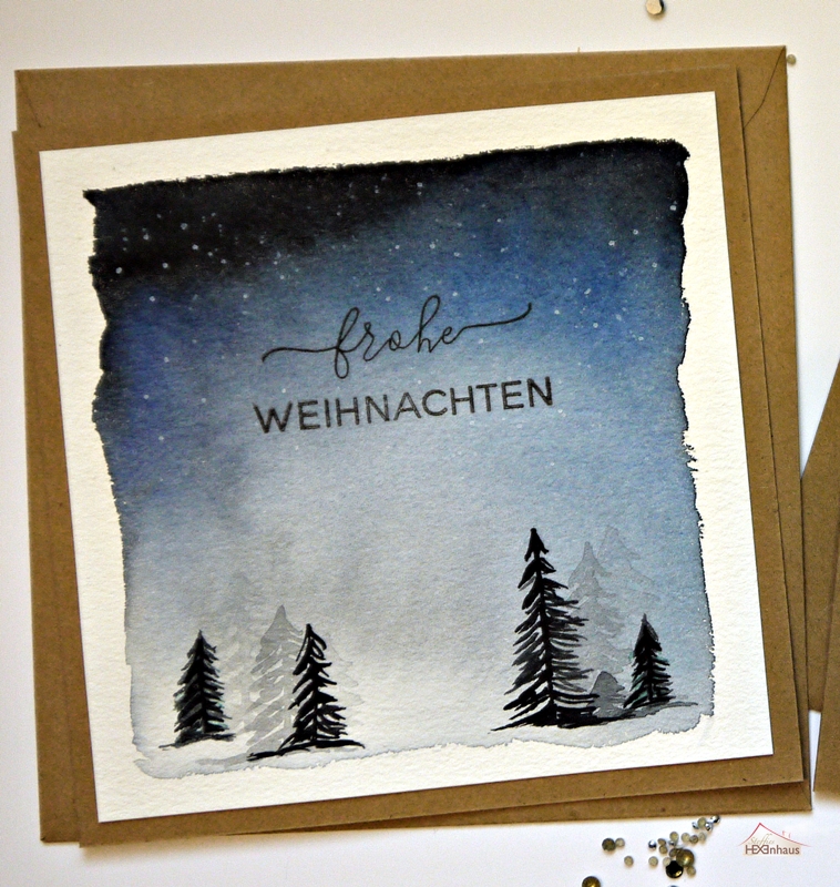 Steffies Hexenhaus Aquarell Weihnachtskarten Die 54 000ste Weihnachtskarten Karten Weihnachten