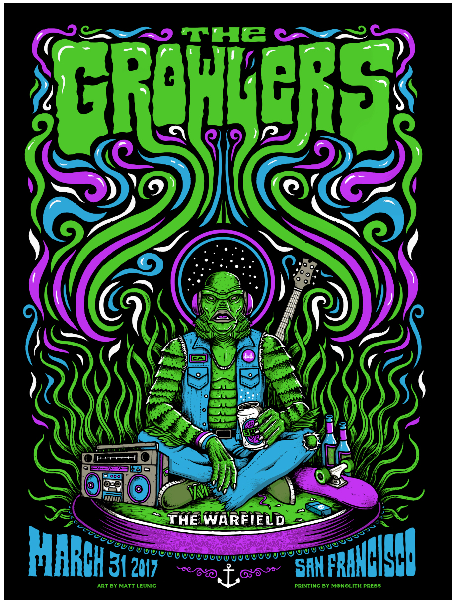INSIDE THE ROCK POSTER FRAME BLOG Matt Leunig The Growlers In San