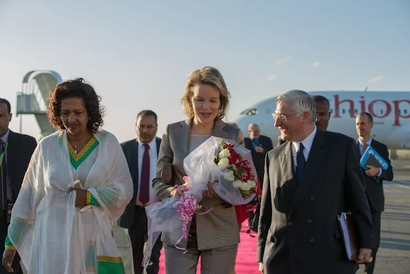 Queen Mathilde of Belgium has arrived in Addis Ababa, Ethiopia to visit projects supported by the United Nations Children's Fund (UNICEF)