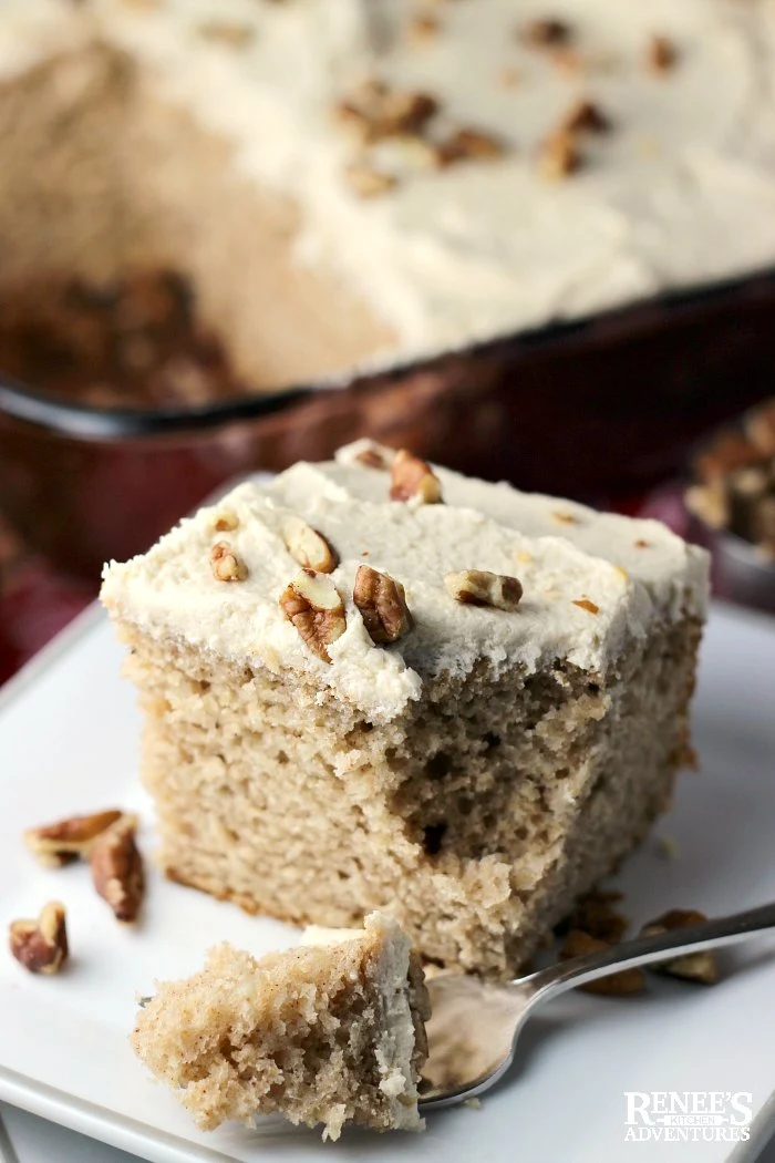 Homemade Applesauce Spice Cake with Brown Sugar Frosting Renee's