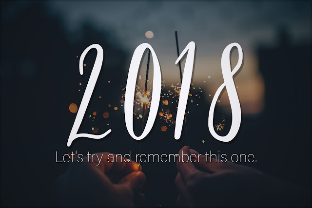 2018, text, memory, sparkler, new year's eve, fireworks, night,