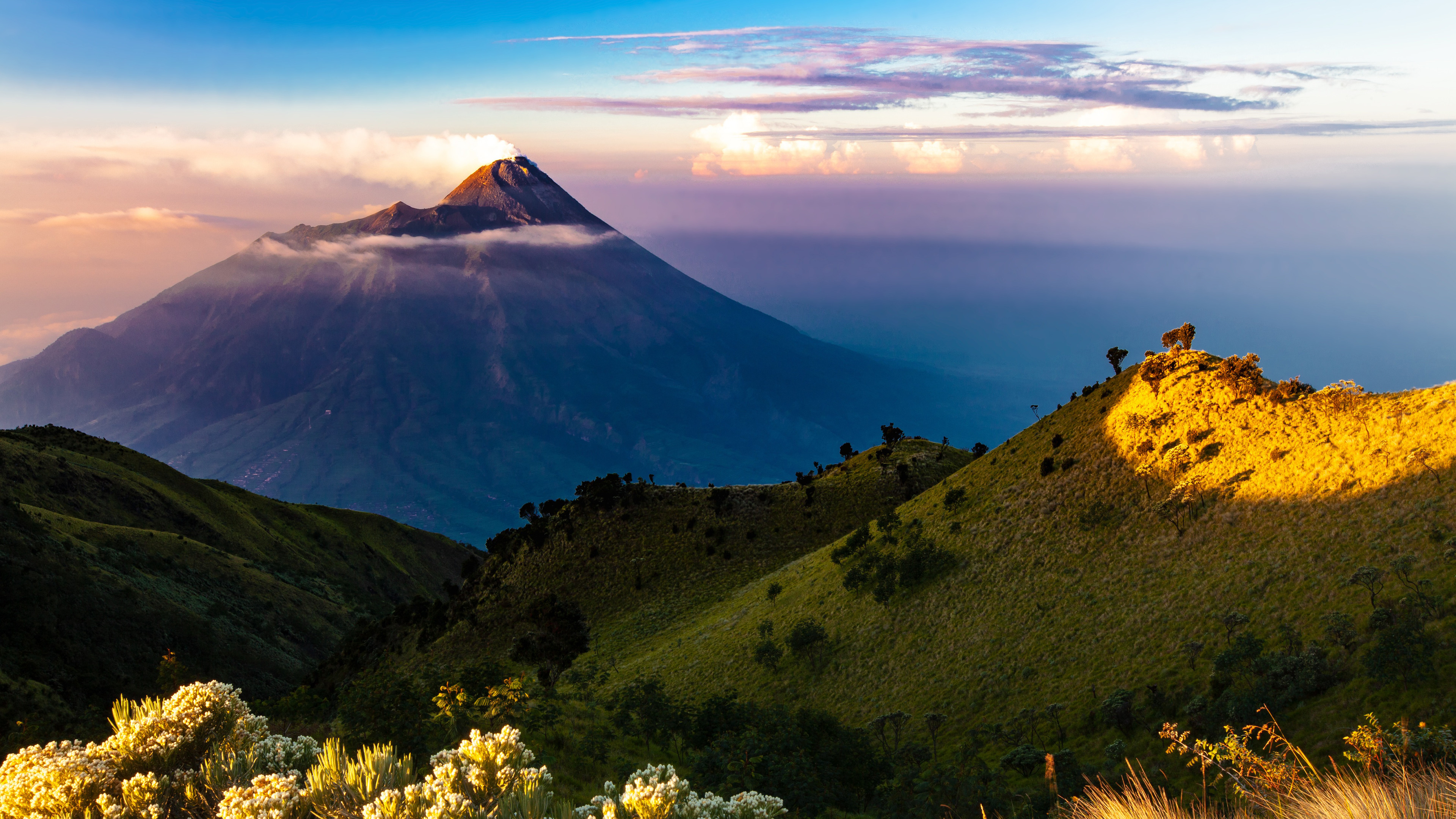 Volcano Java Island Nature Landscape Scenery 4k Wallpaper 179