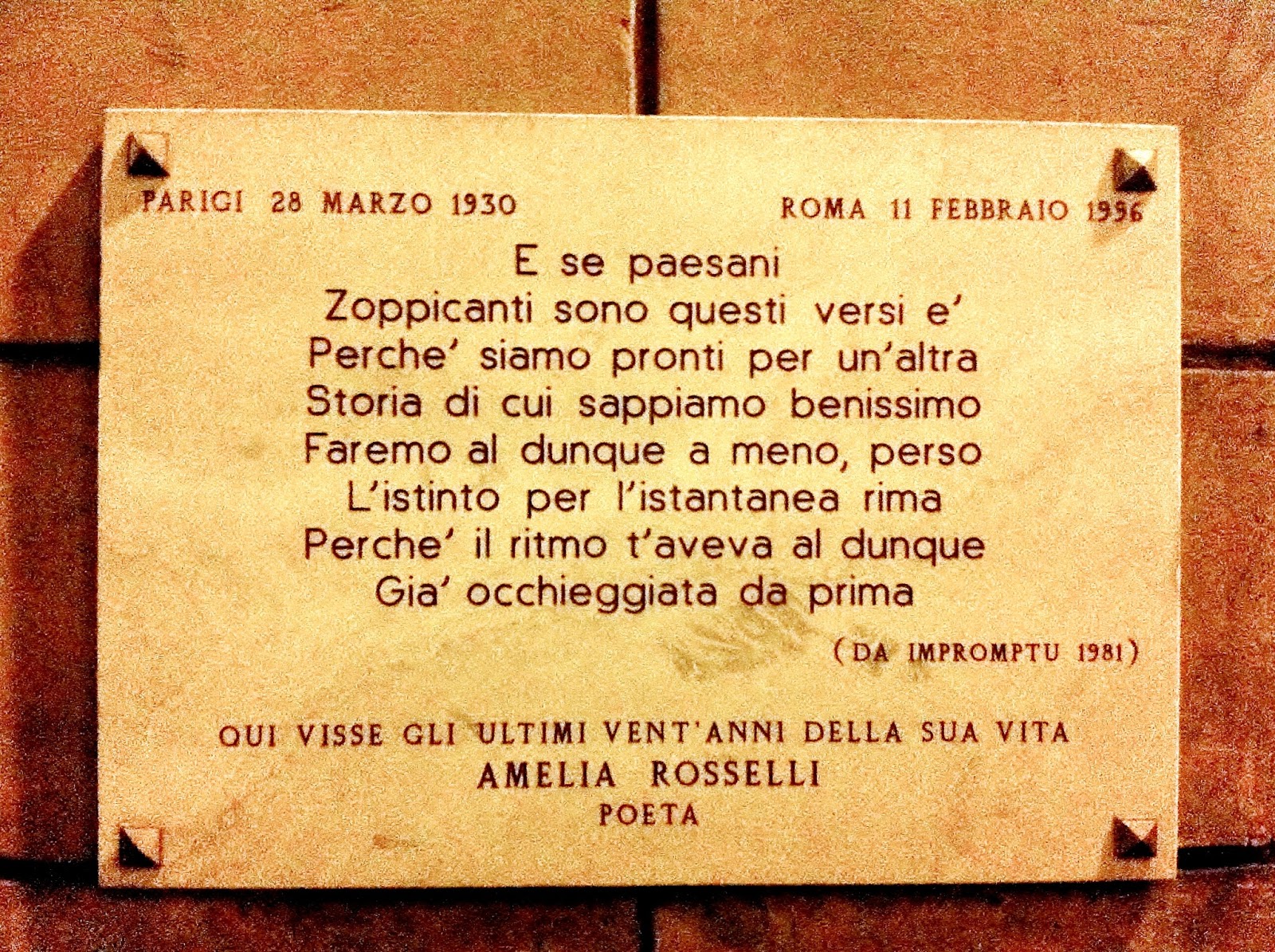 Sotto a chi legge "La libellula", di Amelia Rosselli.