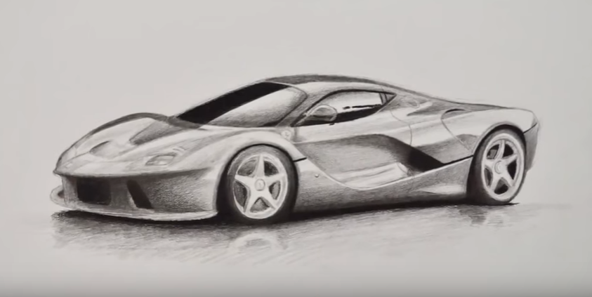 karakalem ferrari cizimi nasil yapilir