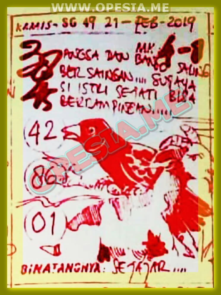 Komplit Syair HK kamis 21 Februari 2019 GOsyair SEDIA