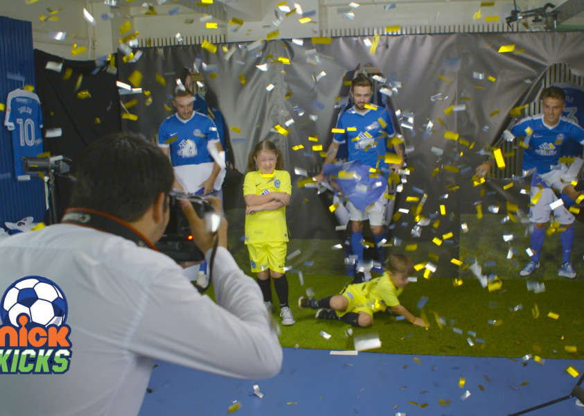 NickALive! Young Peterborough United Fans Get Ultimate Surprise As They Appear On "Nick Kicks