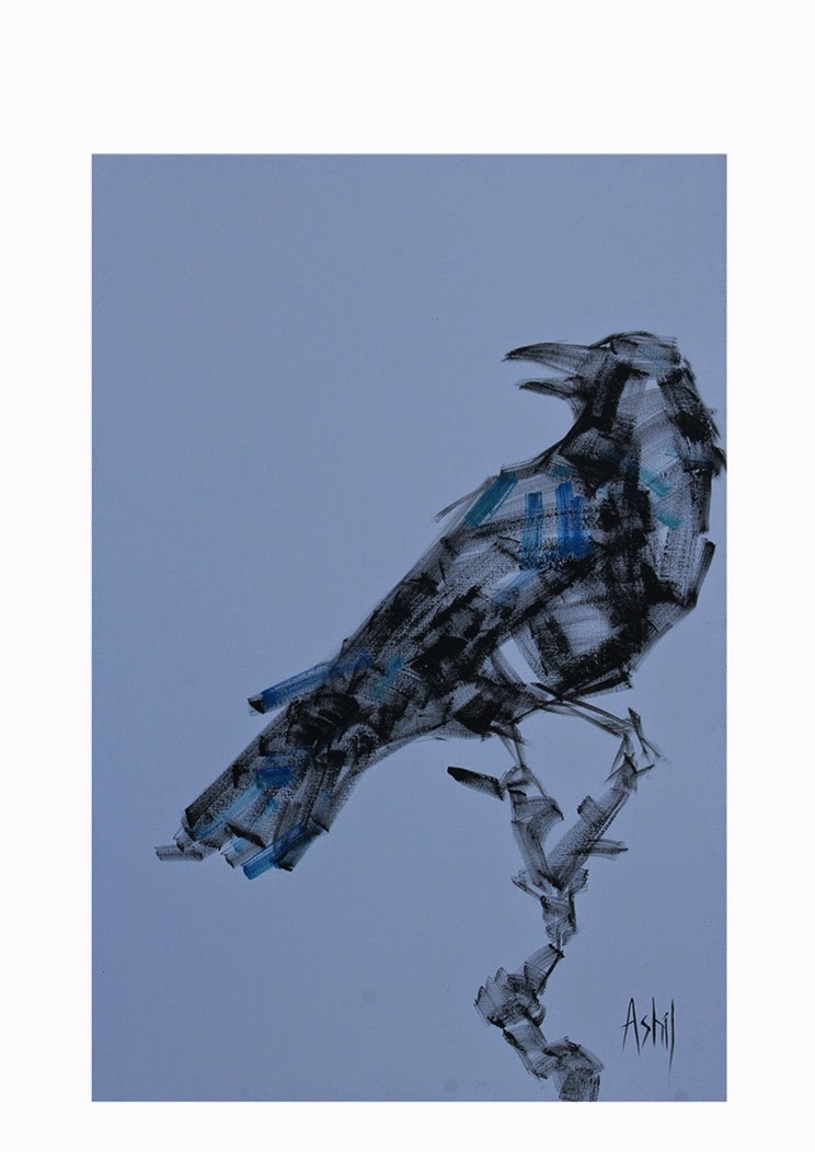 Bird Painting by Ashil Antony, Art Scene India, Image courtesy artist