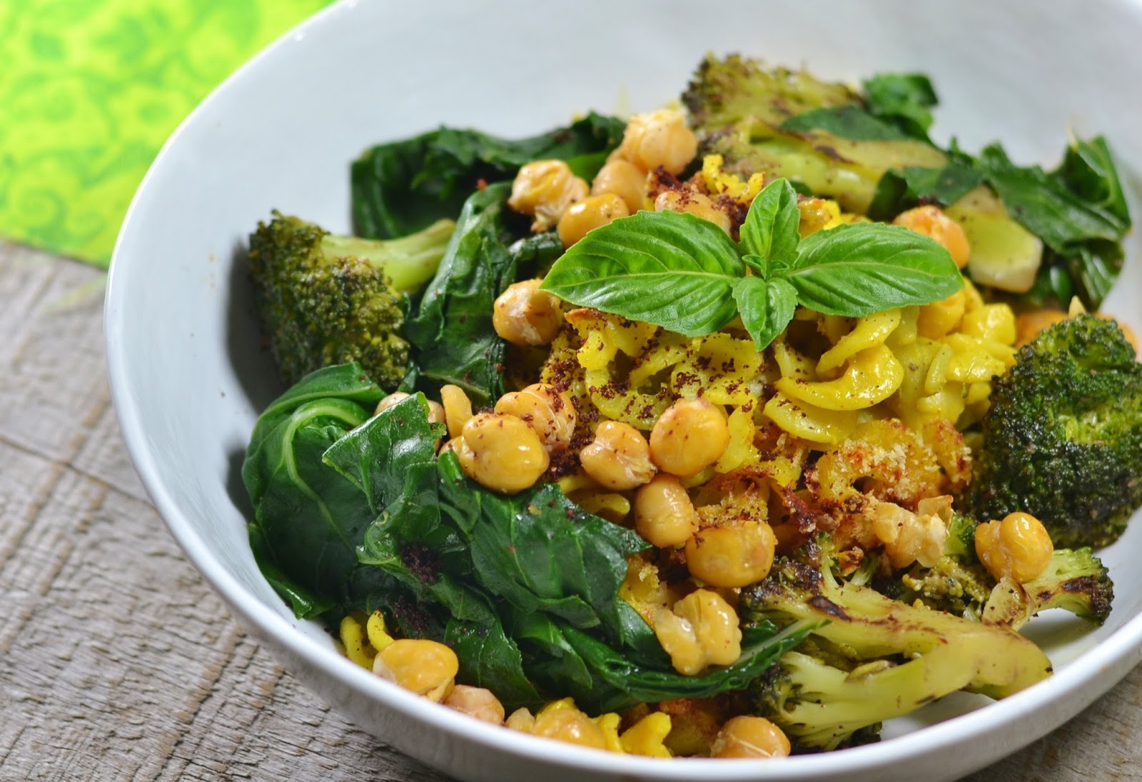 Easy Vegan Dinner Baked Mac N Cheese Bowls with Garbanzo Beans and