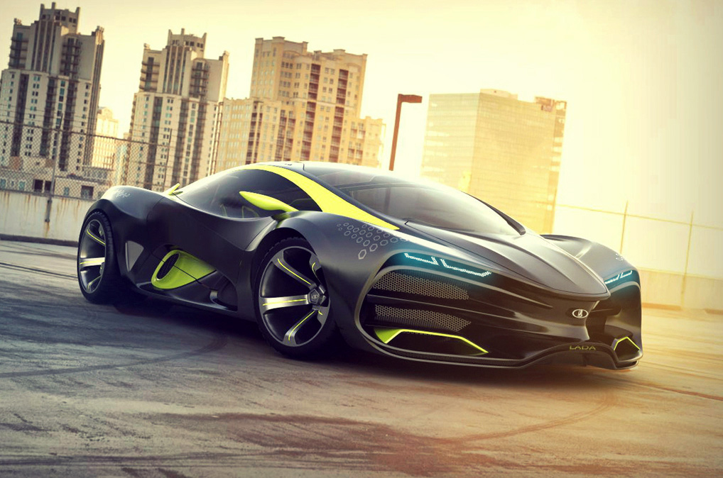 Lada Raven Concept as an imaginary supercar.