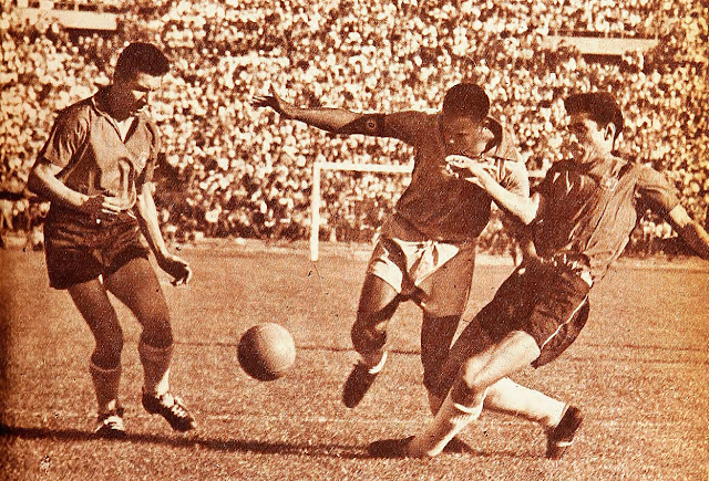 Chile y Brasil en Copa O'Higgins 1961, partido de ida