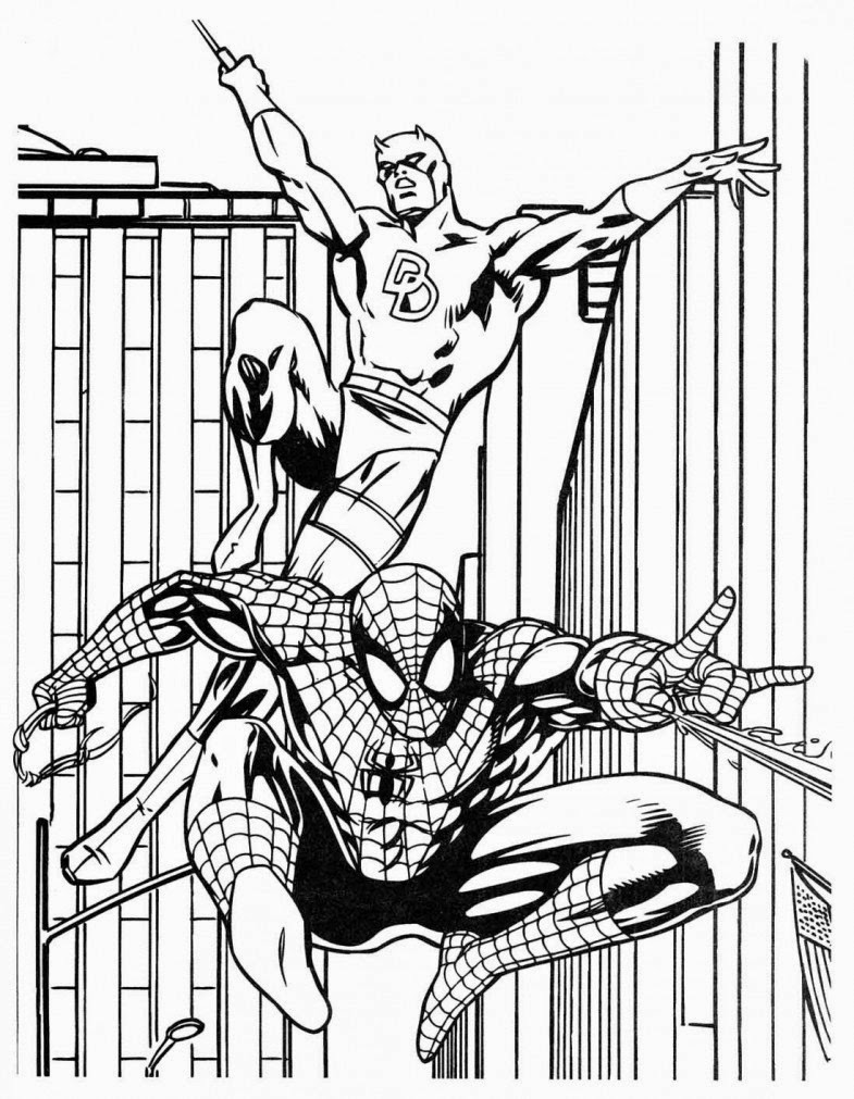 Coloring Pages: Spiderman Free Printable Coloring Pages