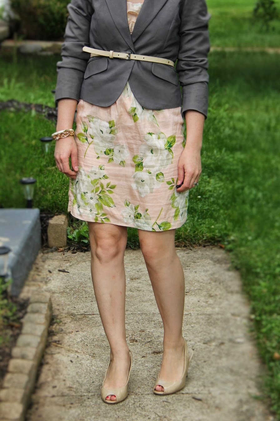 Thrift and Shout Cute Outfit of the Day How to Wear a Strapless Dress