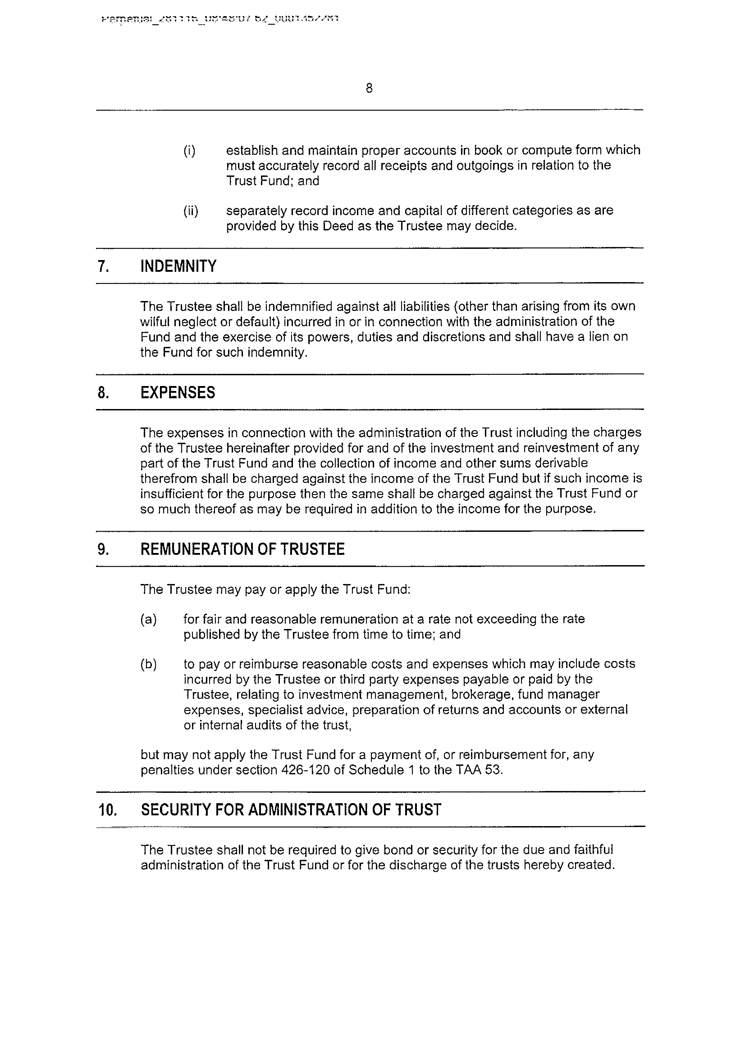The Congregation of the Enmore Spiritualist Church Foundation Trust Deed The Congregation of the Enmore Spiritualist Church Foundation Trust Deed