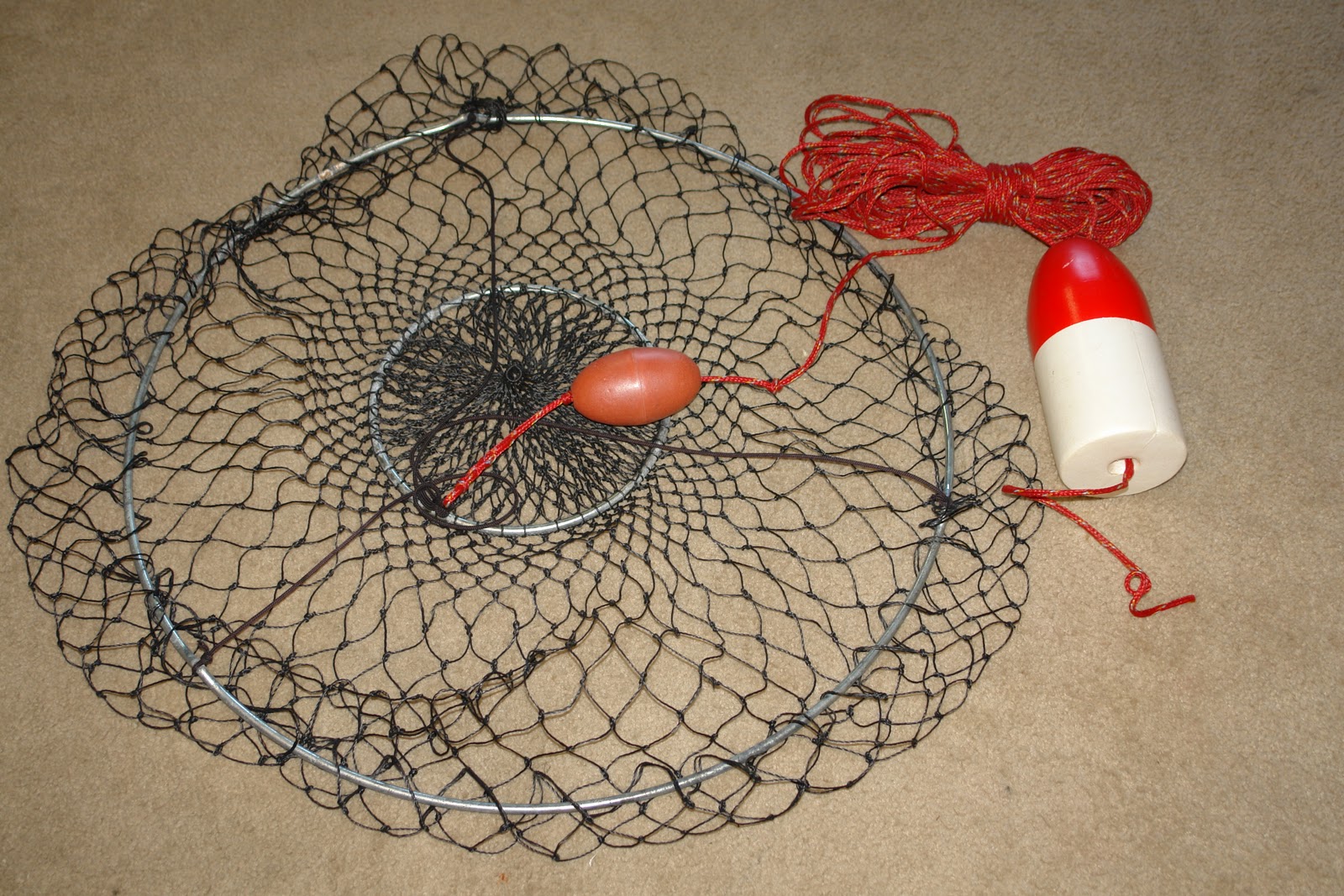 Kayak Fishing with Team Chancho Hoop Net Large Float with Rope Management
