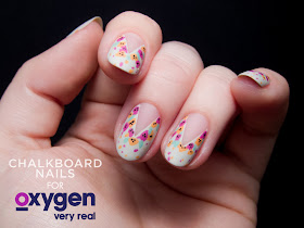 Easy floral nail art tutorial by @chalkboardnails