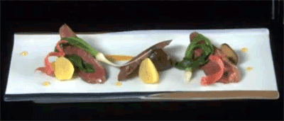 Ken's duck breast dish with mountain ingredients is something never seen before.