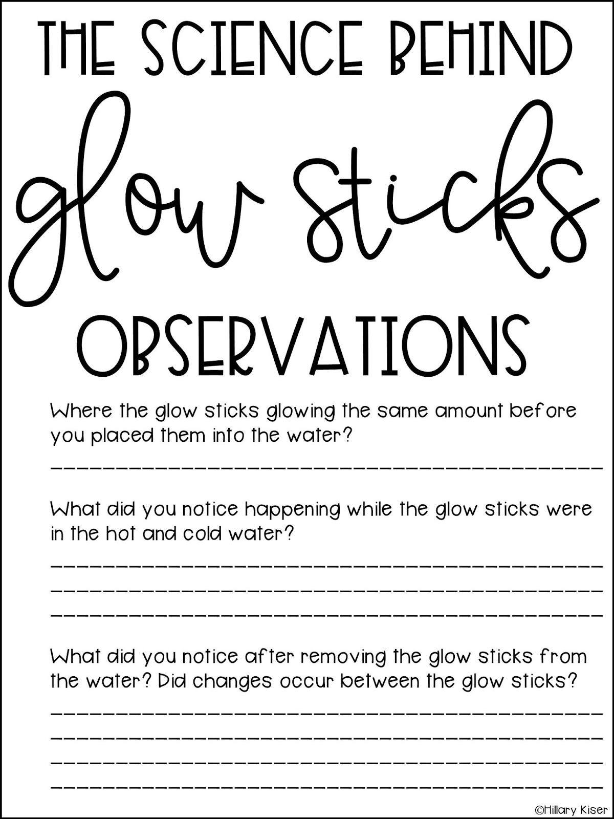 The Science Behind Glow Sticks Hillary's Teaching Adventures